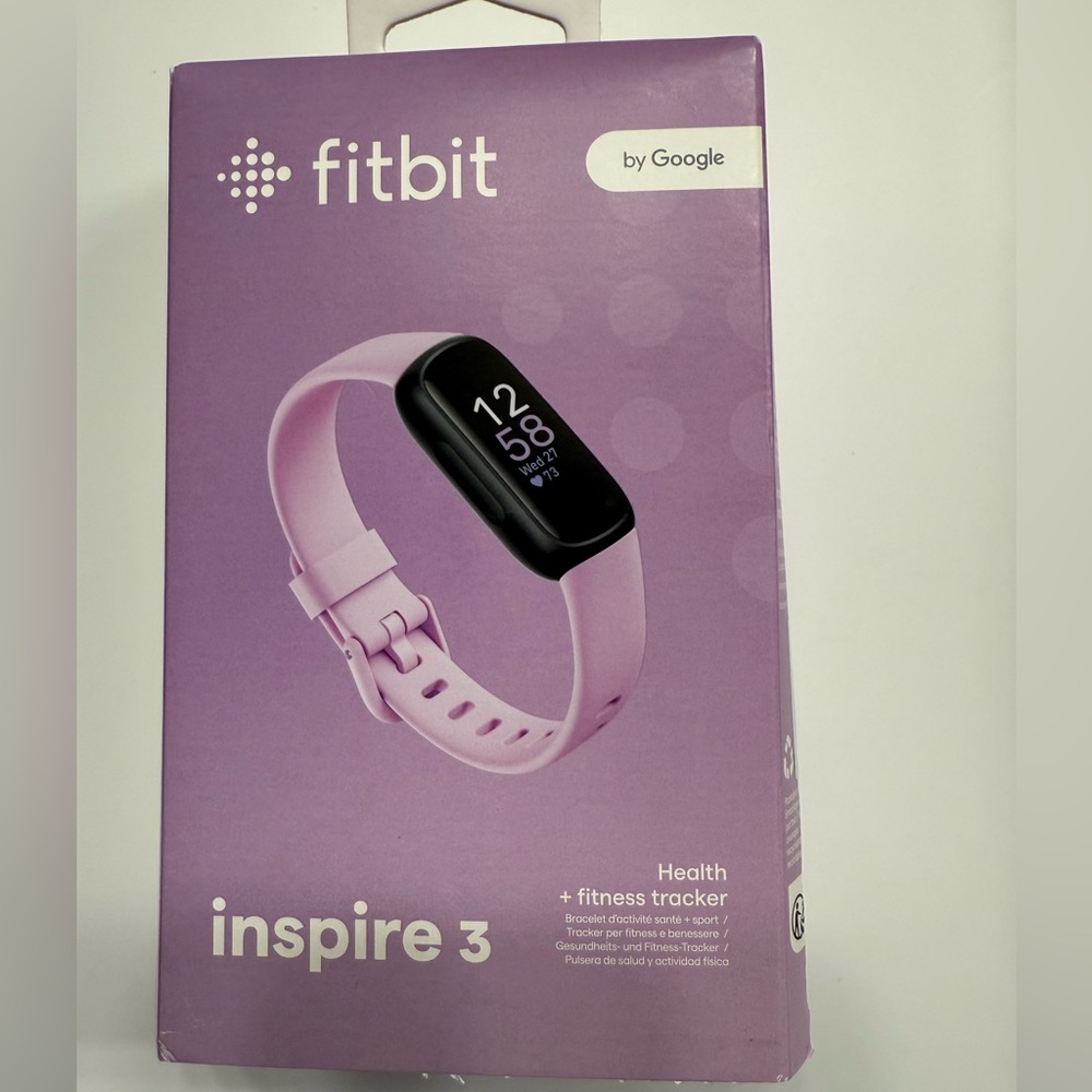 NWT Fitbit Inspire 3 HR fitness tracker lilac bliss